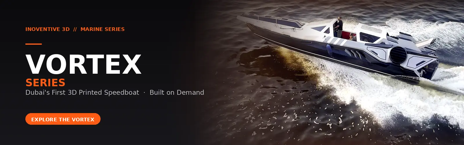 Vortex 3D Printed Speedboat